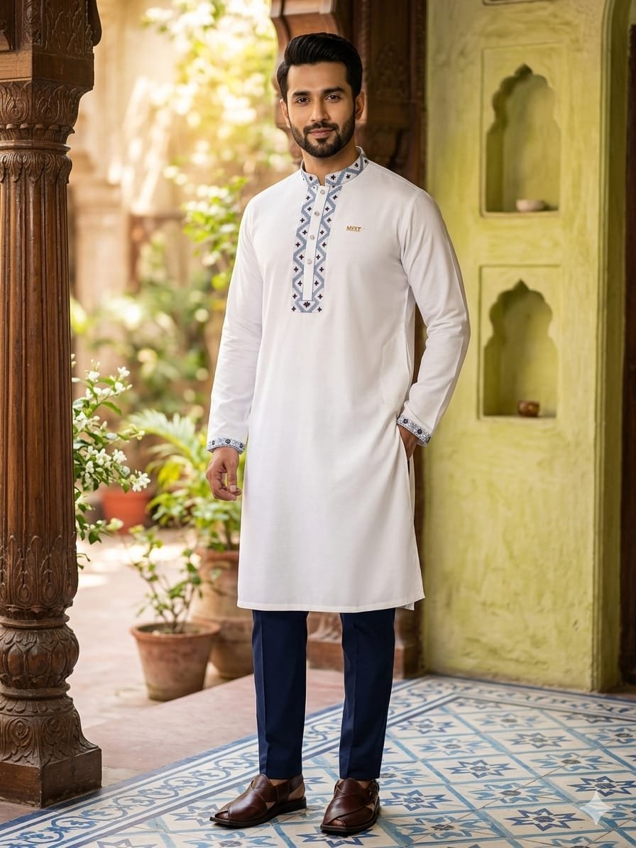 Men's Pure Cotton Panjabi