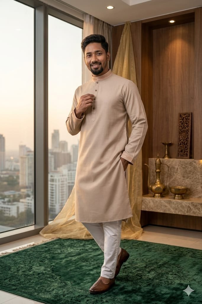 Men's Pure Cotton Panjabi