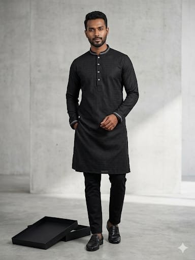 Premium Men's Slime Fit Cotton Panjabi For Men