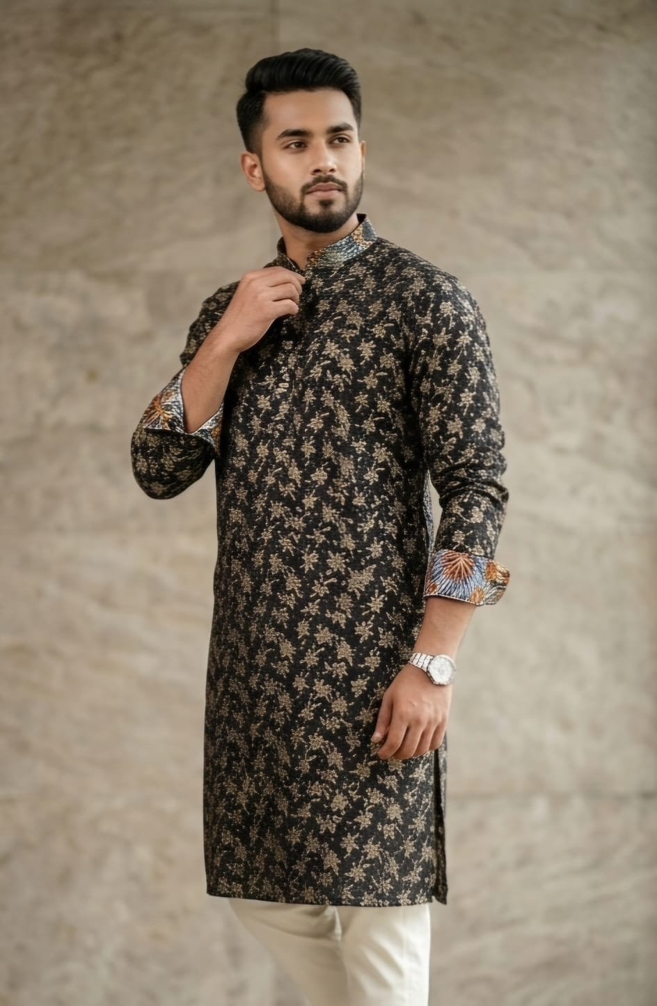 Men's Slime Fit Panjabi Over Price - Image 3