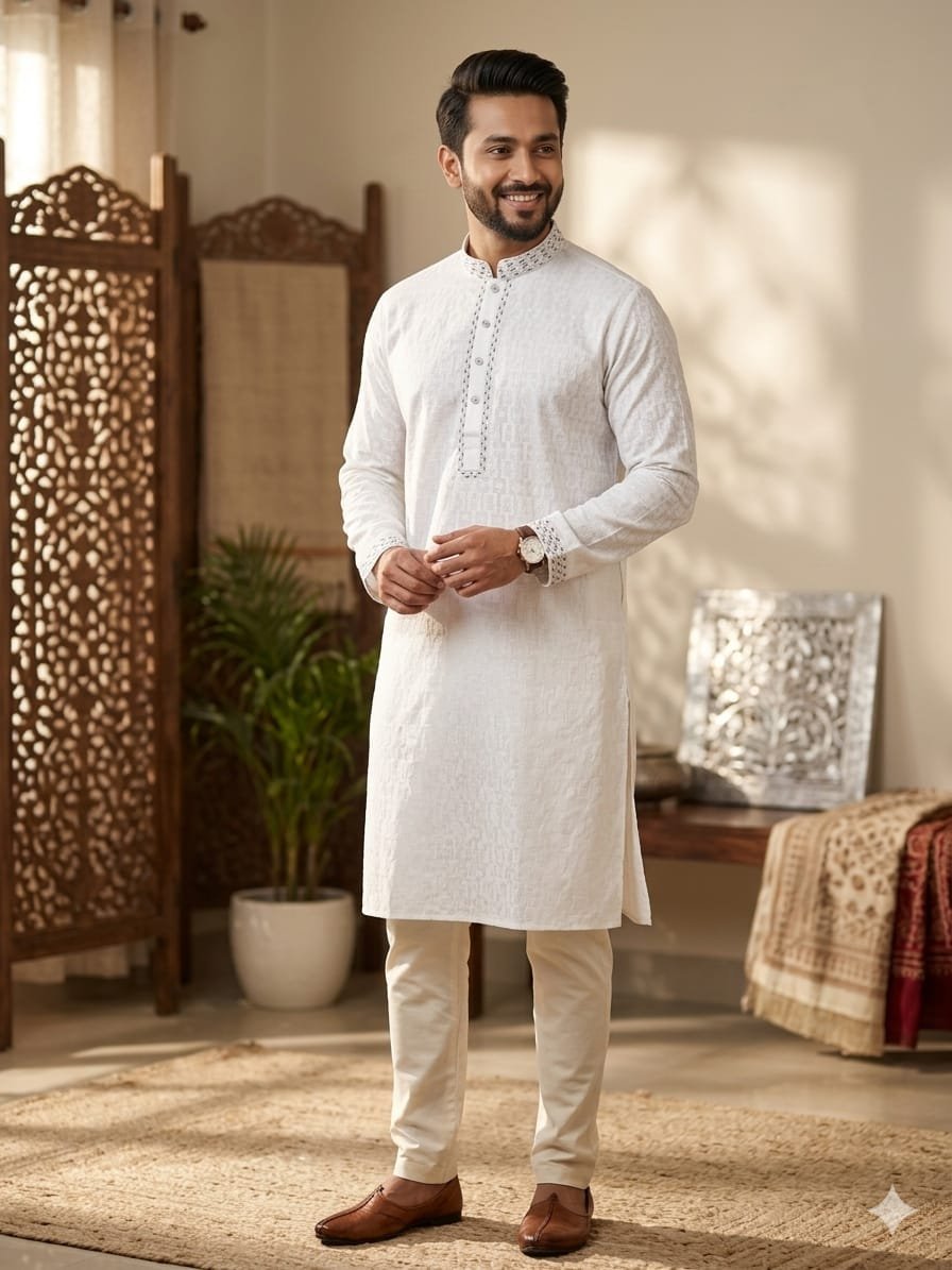 Men's Pure Cotton Panjabi